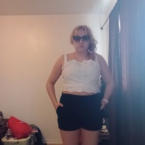 English Lace Embroidery Cami Crop Top